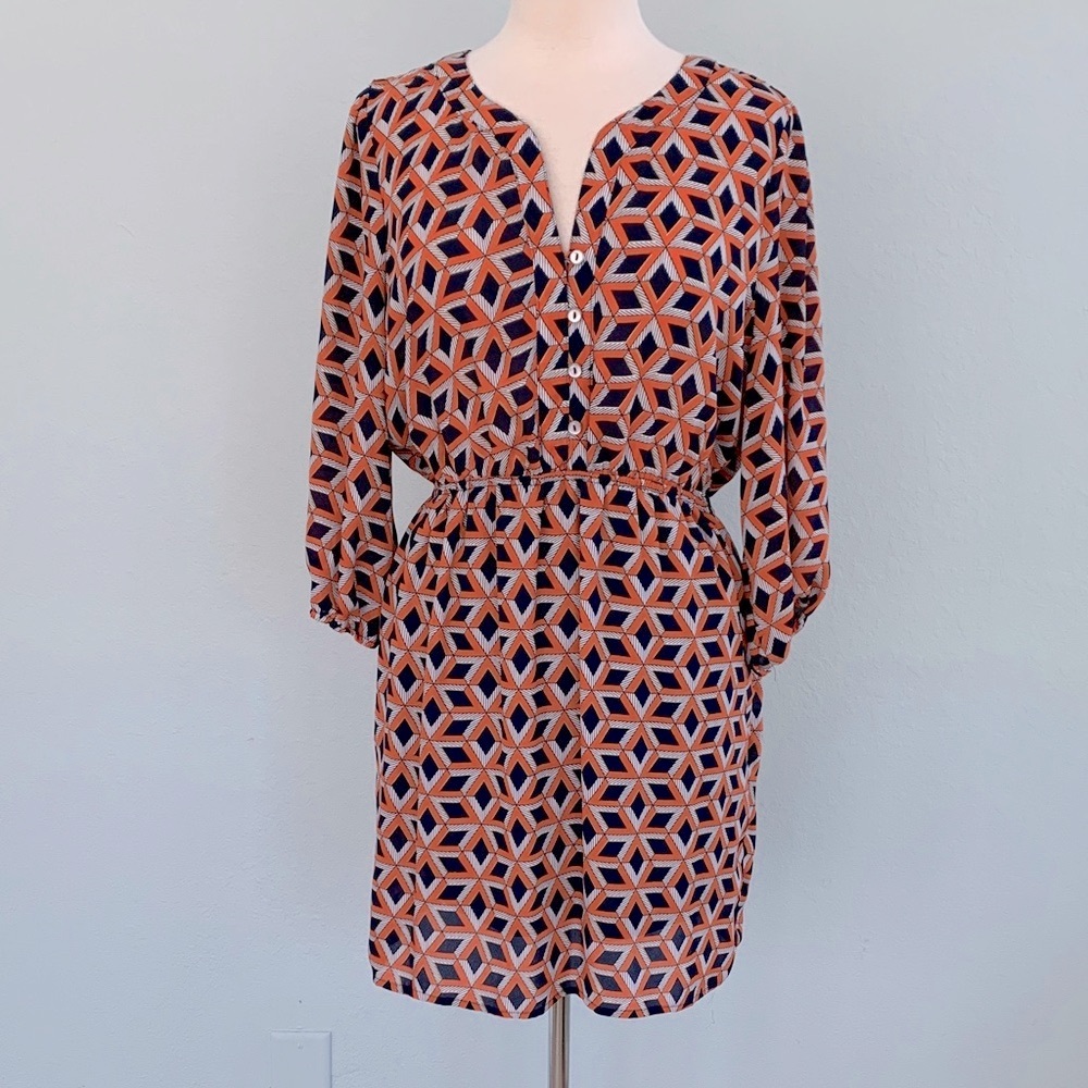 Talisman Geo Print Mini Dress